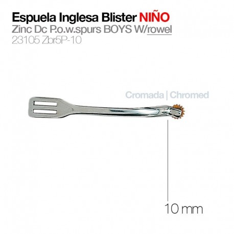 Espuela inglesa blister niño gallo 10 mm