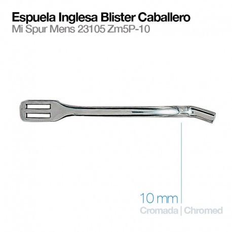 Espuela inglesa blister caballero gallo 10 mm