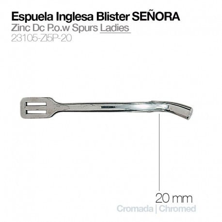 Espuela inglesa blister señora gallo 20 mm