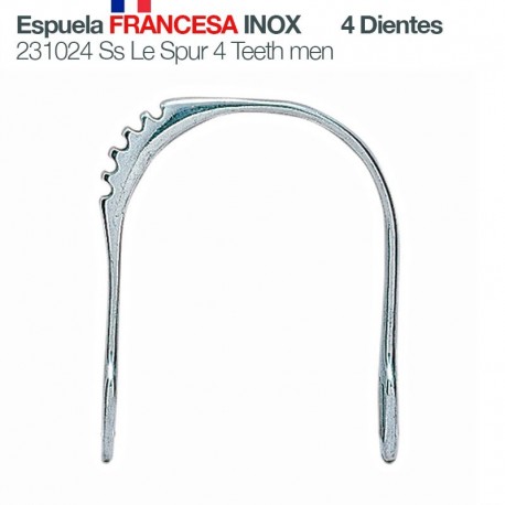 Espuela francesa inox 4 dientes