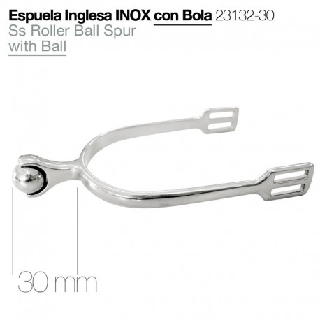 Espuela inglesa inox con bola