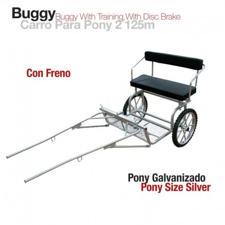 Carro galvanizado para Pony con freno 2'125m